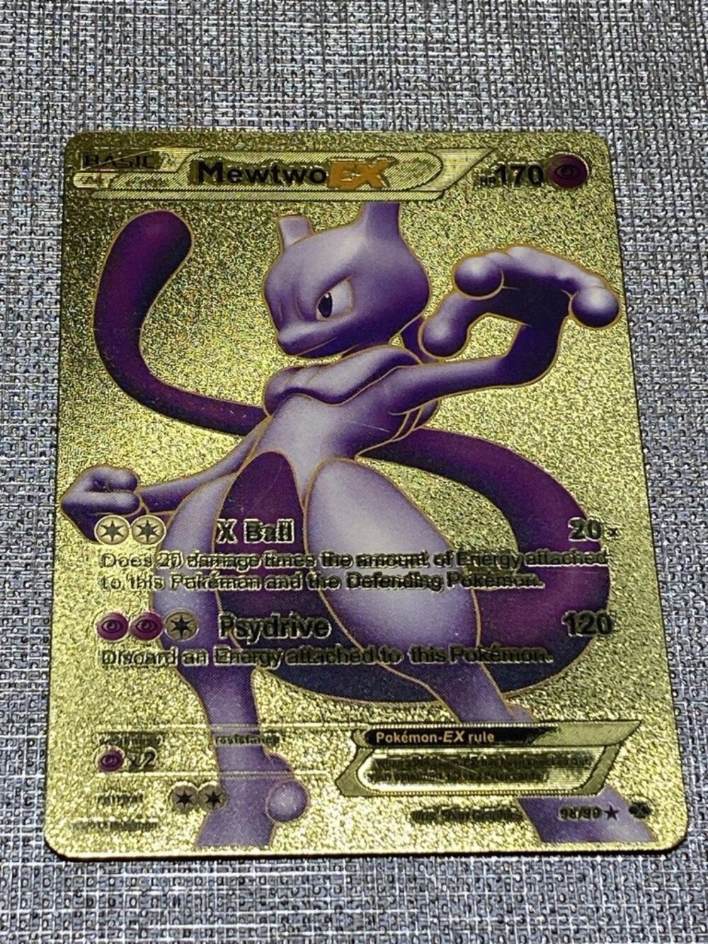 2012 Pokémon Mewtwo EX Full Art 98/99 Next Destinies